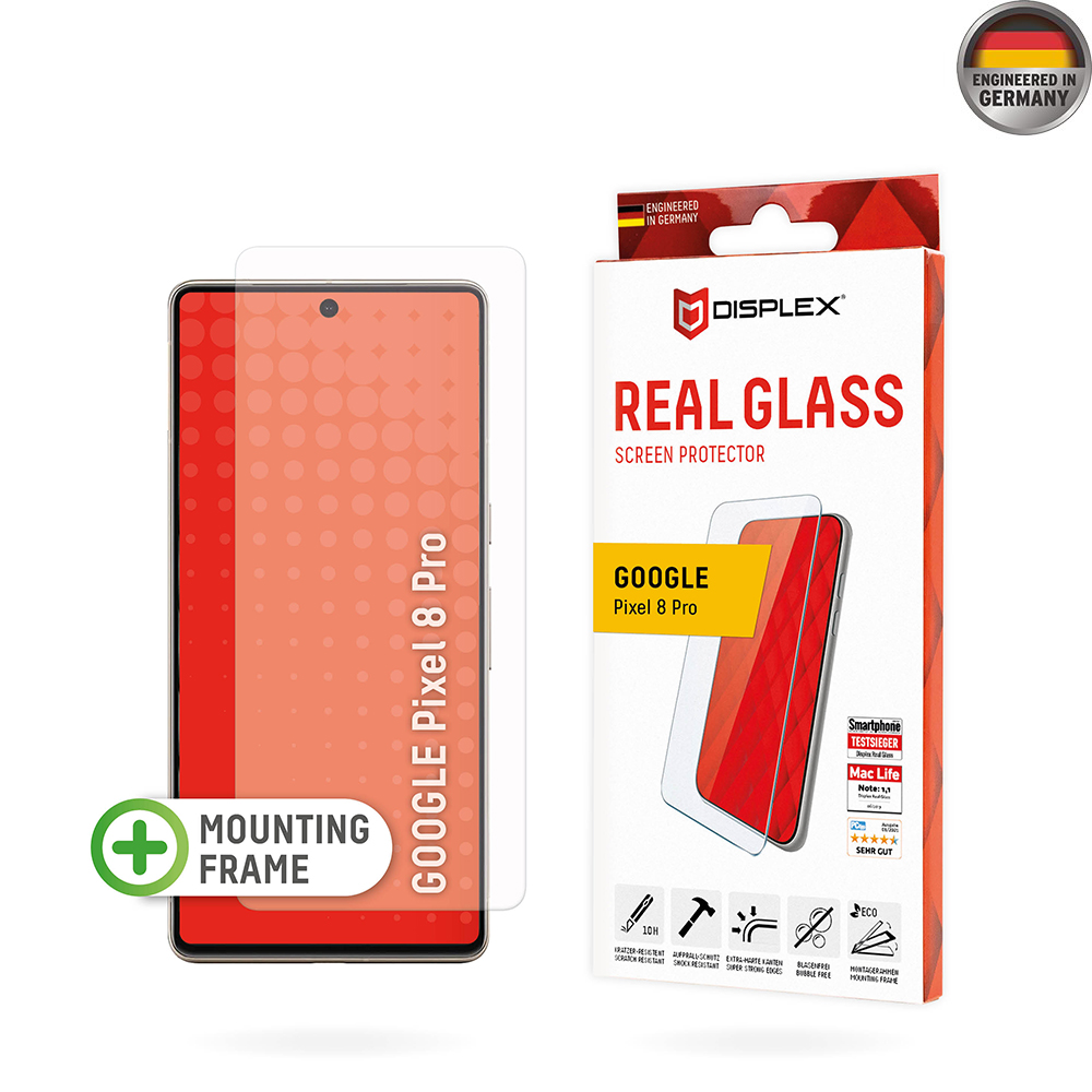 Капак за Google Pixel 8 Pro - Displex Real Glass 2D - Прозрачен