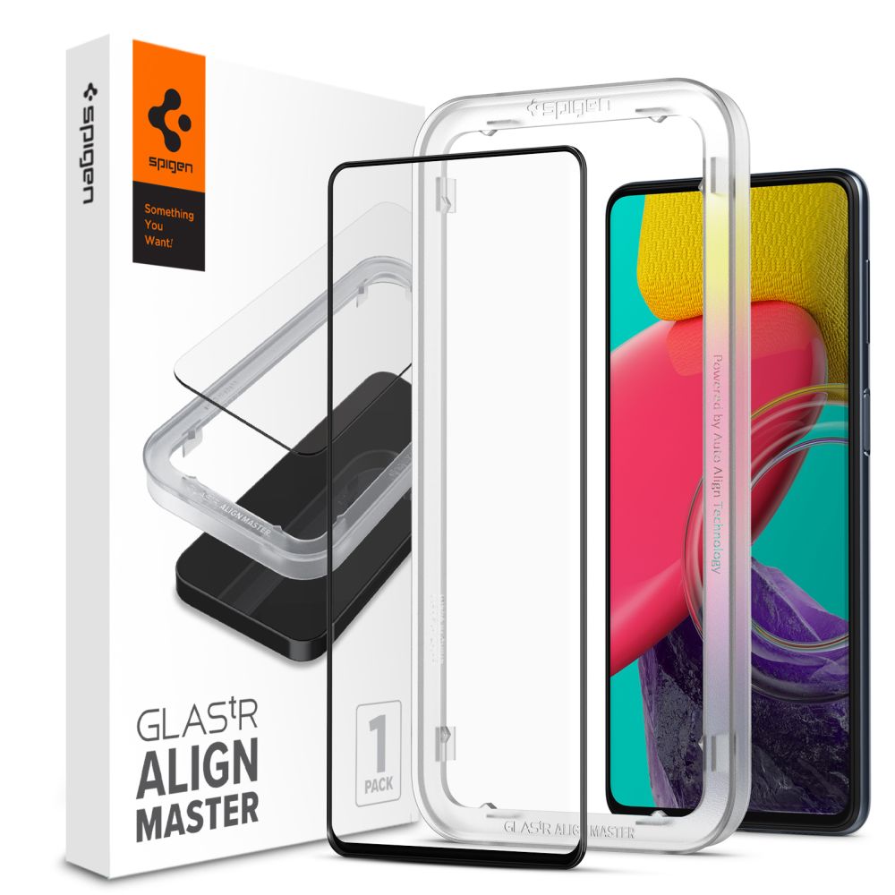 Капак за Samsung Galaxy M53 - Spigen Glas.tR Align Master - Черен
