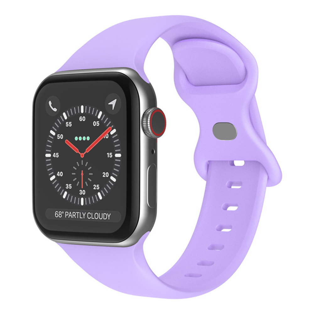 Каишка за Apple Watch 1/2/3/3/4/4/5/5/5/6/6/7/8/7/8/9/9/10/10/11/SE/SE 2/SE 3 (38/40/41/42 мм) - Каишка за часовник Techsuit (W031) - Лилав