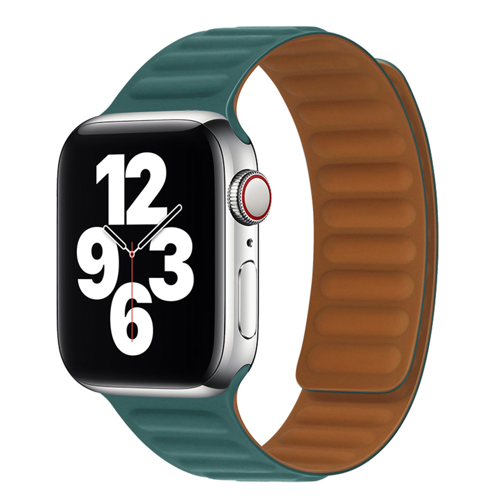 Каишка за Apple Watch 1/2/3/3/4/4/5/5/5/6/6/7/8/7/8/9/9/10/10/11/SE/SE 2/SE 3 (38/40/41/42 мм) - Каишка за часовник Techsuit (W035) - Тюркоаз
