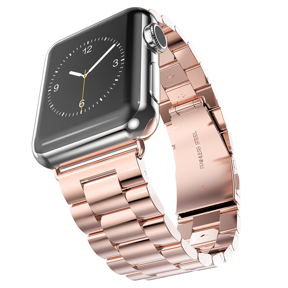 Каишка за Apple Watch 1/2/3/3/4/4/5/5/5/6/6/7/8/7/8/9/9/10/11/SE/SE 2/SE 3/Ultra/Ultra/Ultra 2/Ultra 3 (42/44/45/46/49 мм) - Каишка за часовник Techsuit (W036) - Розов