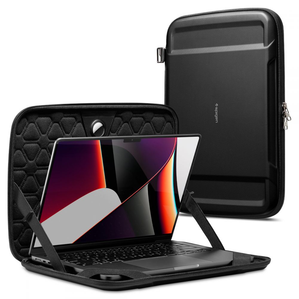 Калъф за лаптоп 13-14" - Spigen Rugged Armor Pro Pouch (AFA04270) - Черен