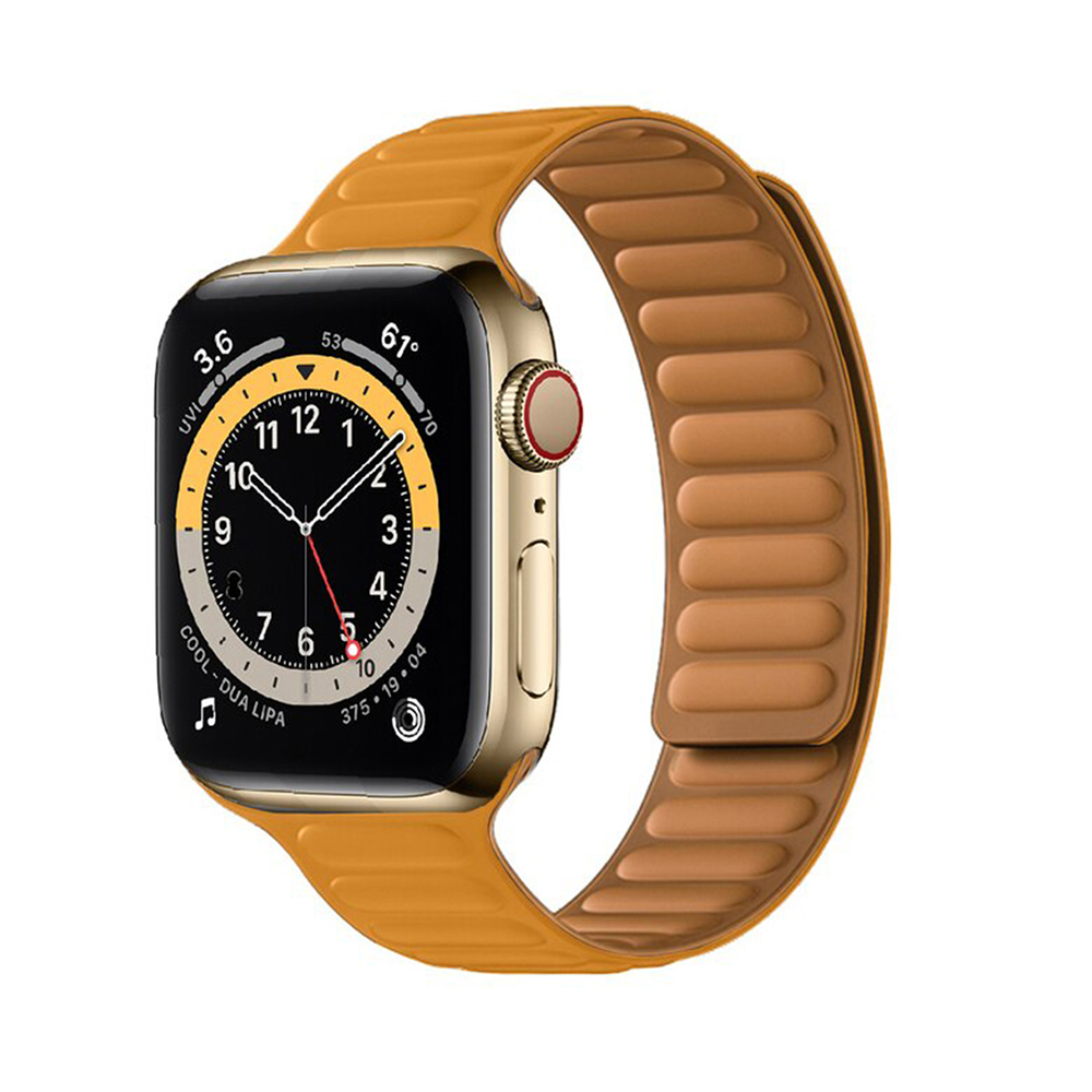 Дамска каишка Apple Watch за Apple Watch 1/2/3/3/4/4/5/5/5/6/6/7/8/8/9/9/10/10/11/SE/SE 2/SE 3 (38/40/41/42 мм) - Каишка за часовник Techsuit (W035) - Оранжев