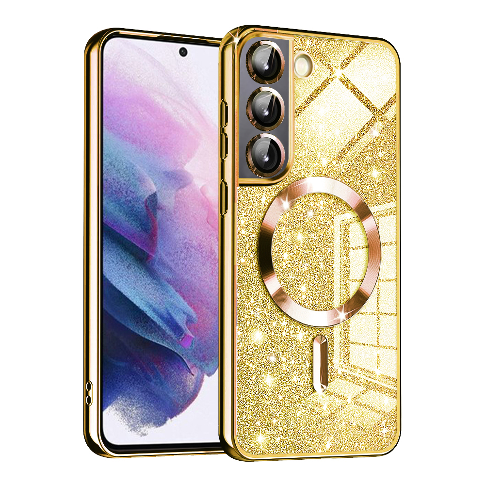 Калъф за Samsung Galaxy S21 5G - Techsuit Luxury Glitter MagSafe - Златен