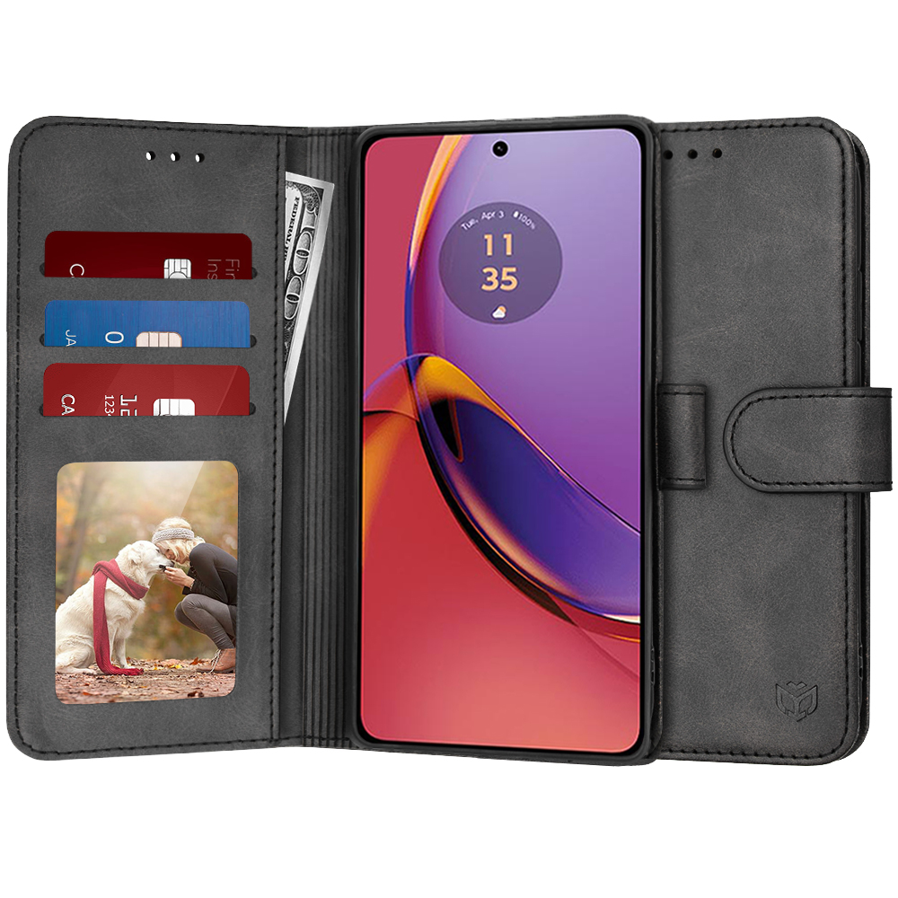 Калъф за Motorola Moto G84 - Techsuit Diary Book - Черен