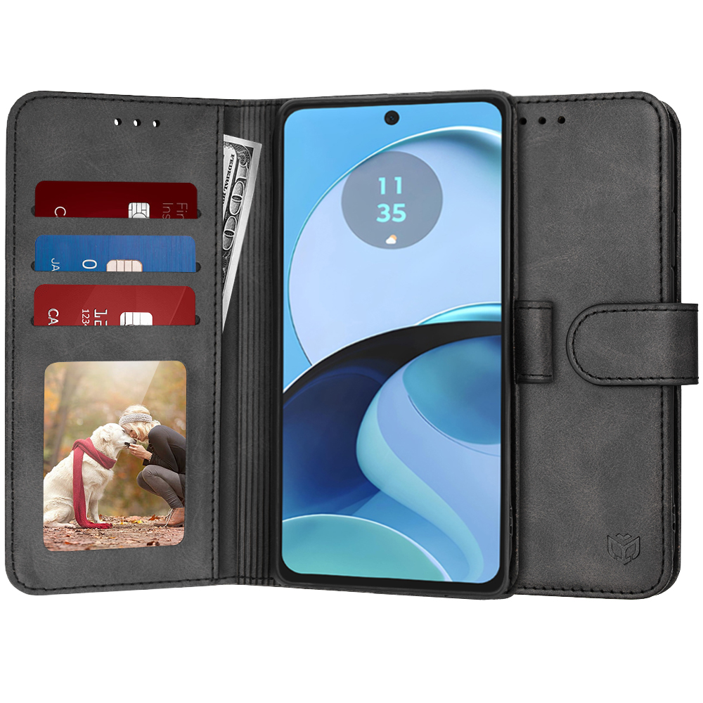 Калъф за Motorola Moto G14 - Techsuit Diary Book - Черен