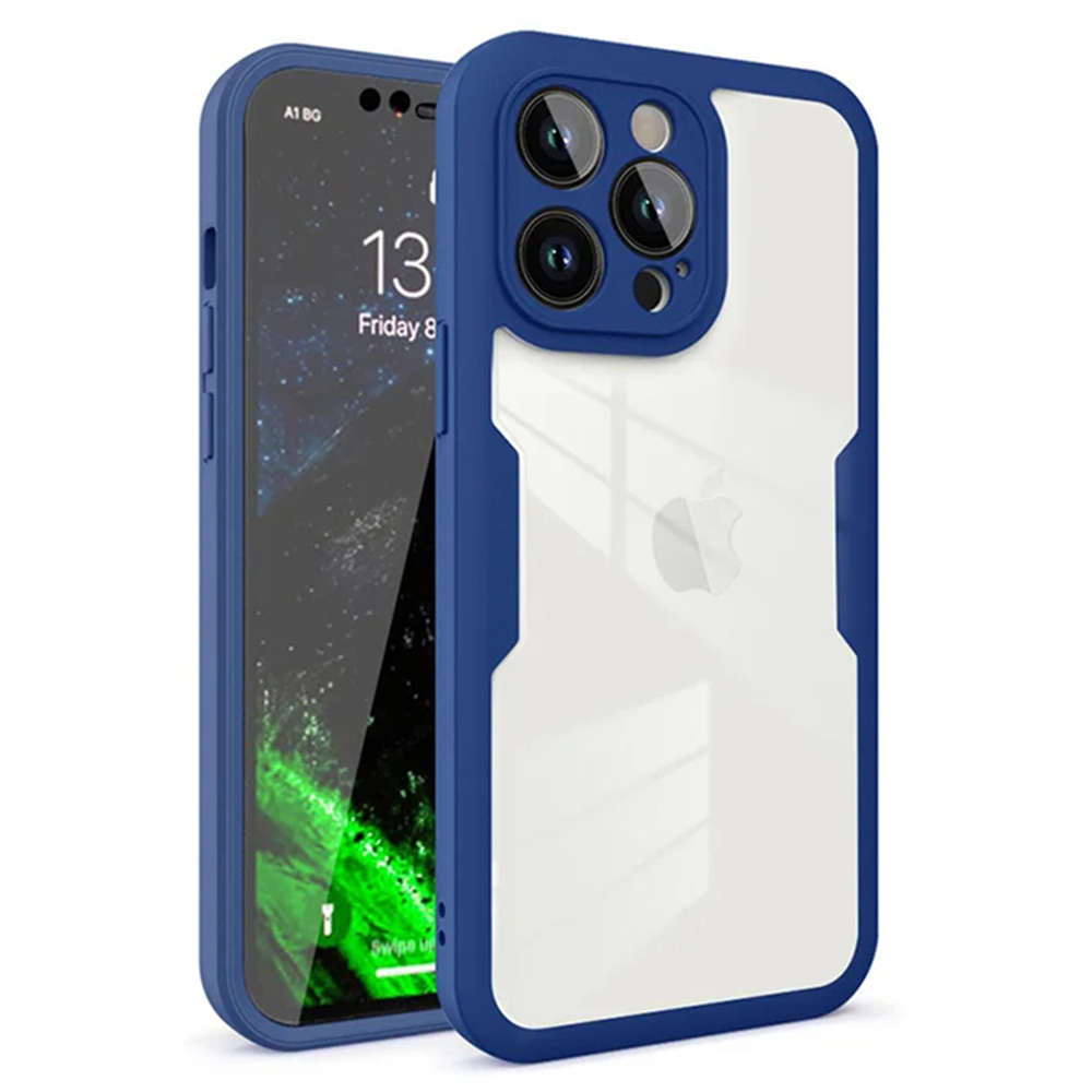 Калъф за iPhone 12 Pro + капак - Techsuit ColorVerse 360 Series - Син