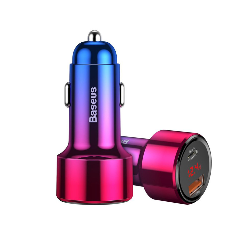 Зарядно за кола, бързо зареждане, 45 W, 2 в 1 - Baseus Magic Series (CCMLC20C-09) - многоцветно