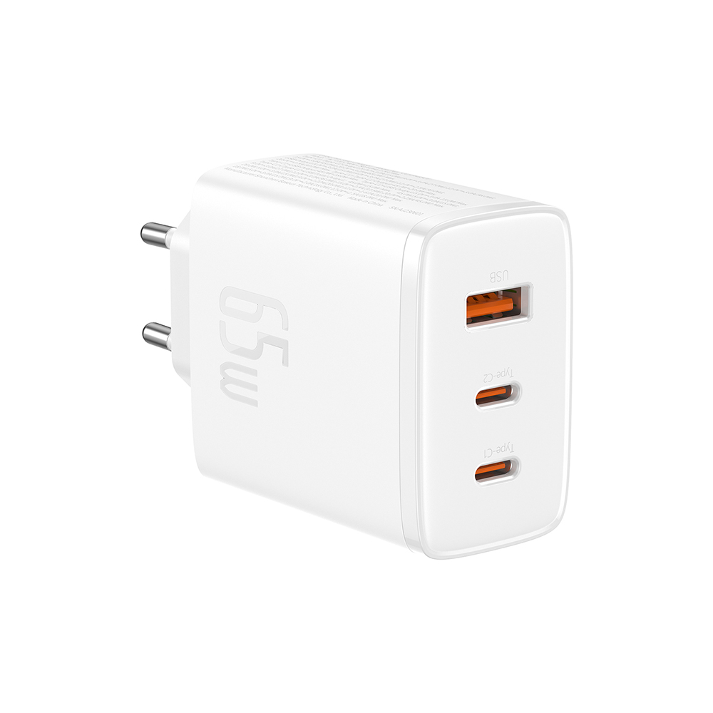 USB Rapid Charger, Type-C, 65W - Baseus Cube Pro (P10152301213-00) - Бял