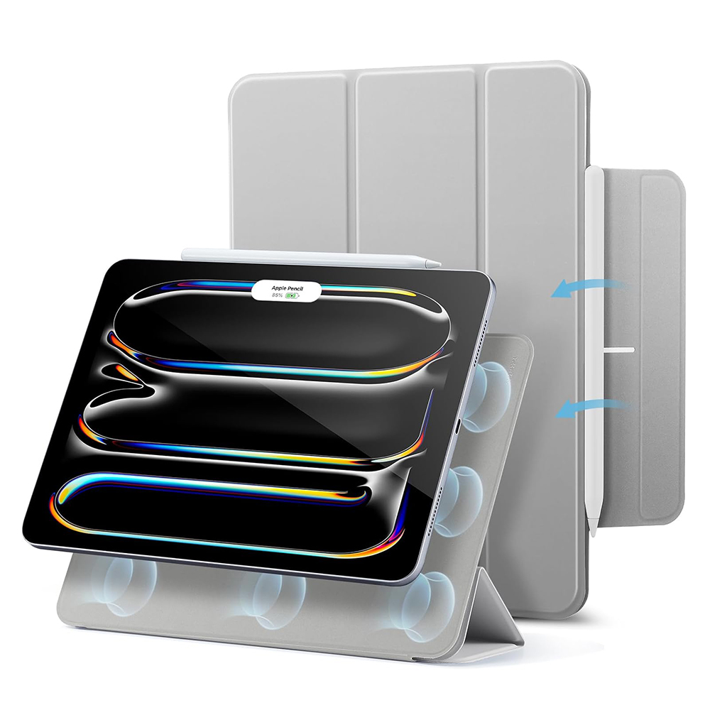 Калъф за iPad Pro 13 (2024) / iPad Pro 13 (2025) - ESR Rebound Magnetic - Сив