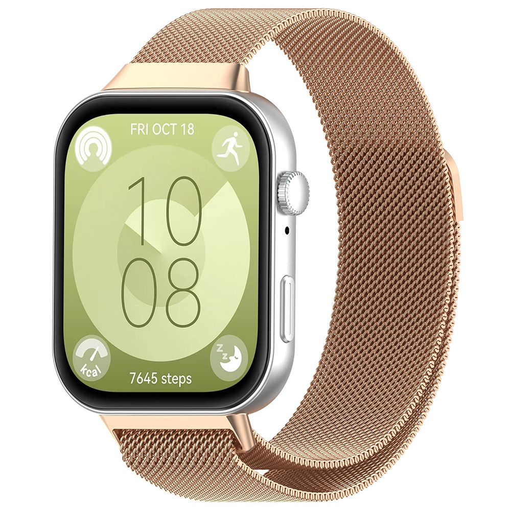 Каишка за Huawei Watch Fit 3 / Fit 4 / Fit 4 Pro / Fit 5 / Fit 5 Pro - Techsuit Каишка за часовник (W009) - розово злато