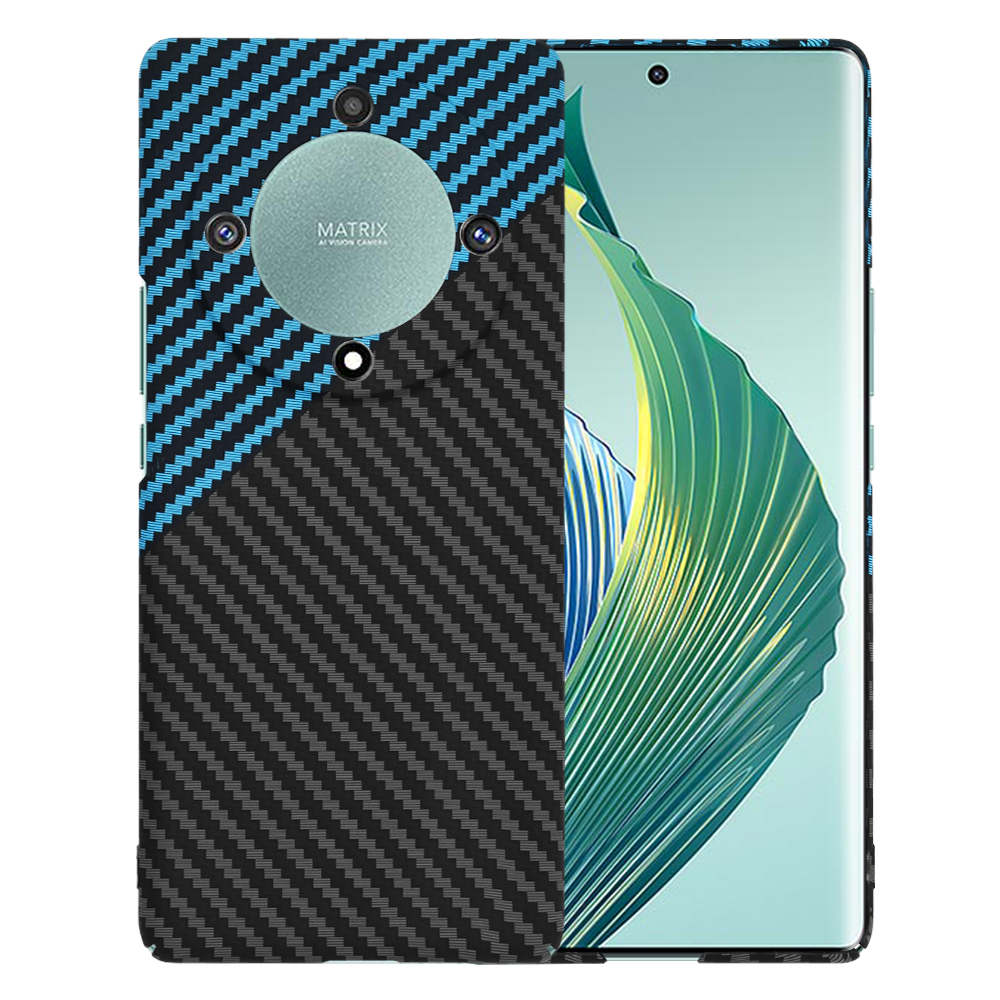 Калъф за Honor Magic5 Lite - Techsuit Carbonite FiberShell - Син Pulse