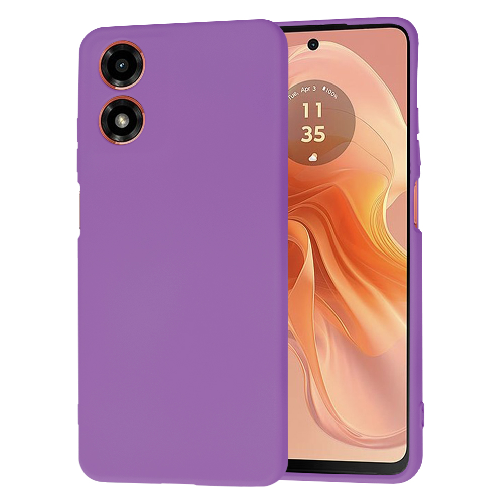 Калъф за Motorola Moto G04 / G04s / E14 - Techsuit SoftFlex - Лилав