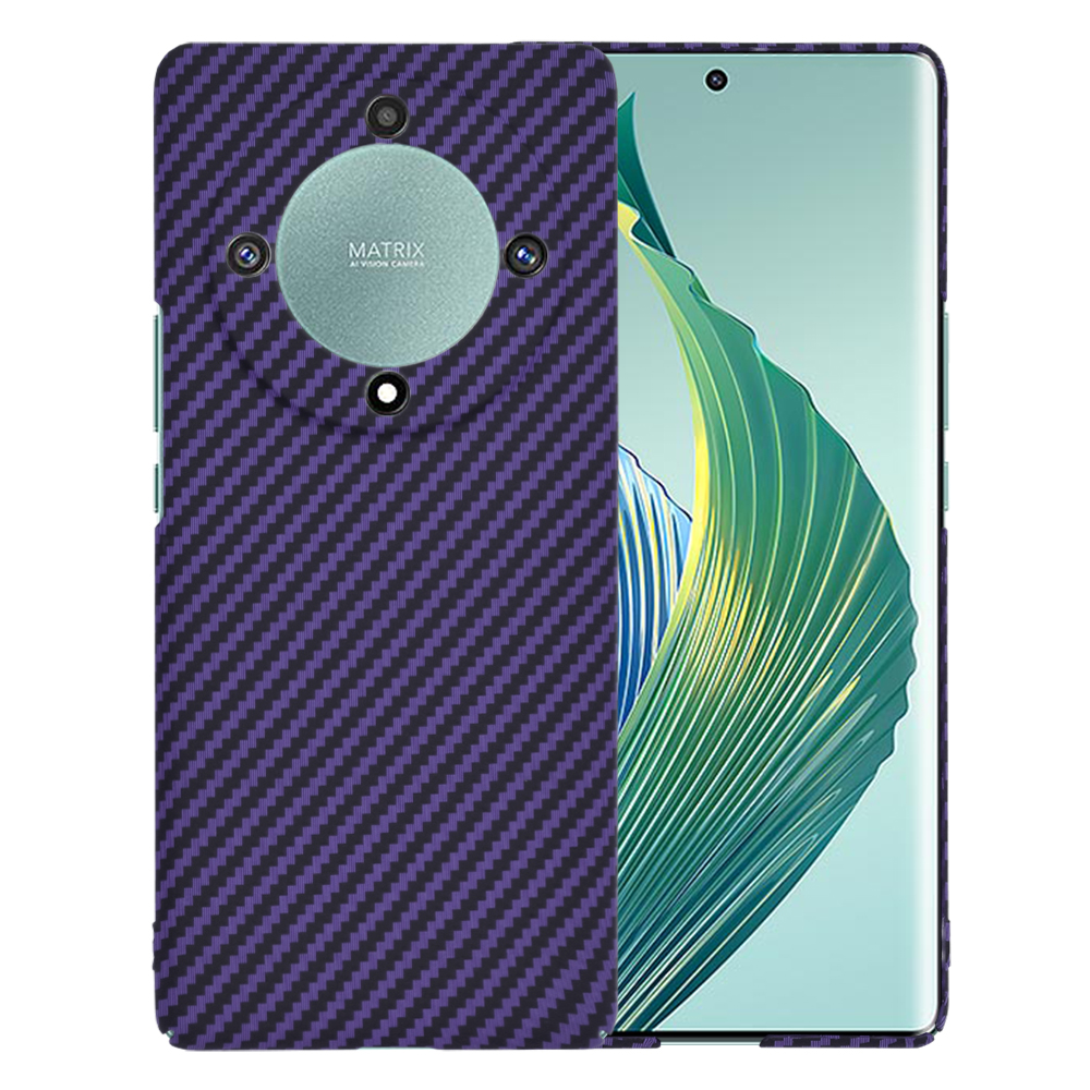 Калъф за Honor Magic5 Lite - Techsuit Carbonite FiberShell - Лилав