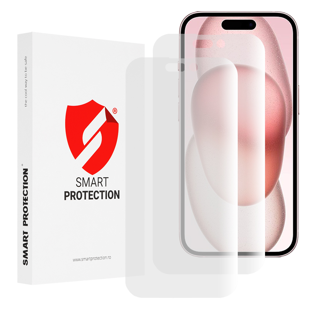 [2x Pack] Premium iPhone 15 - Smart Protection Classic - Прозрачен