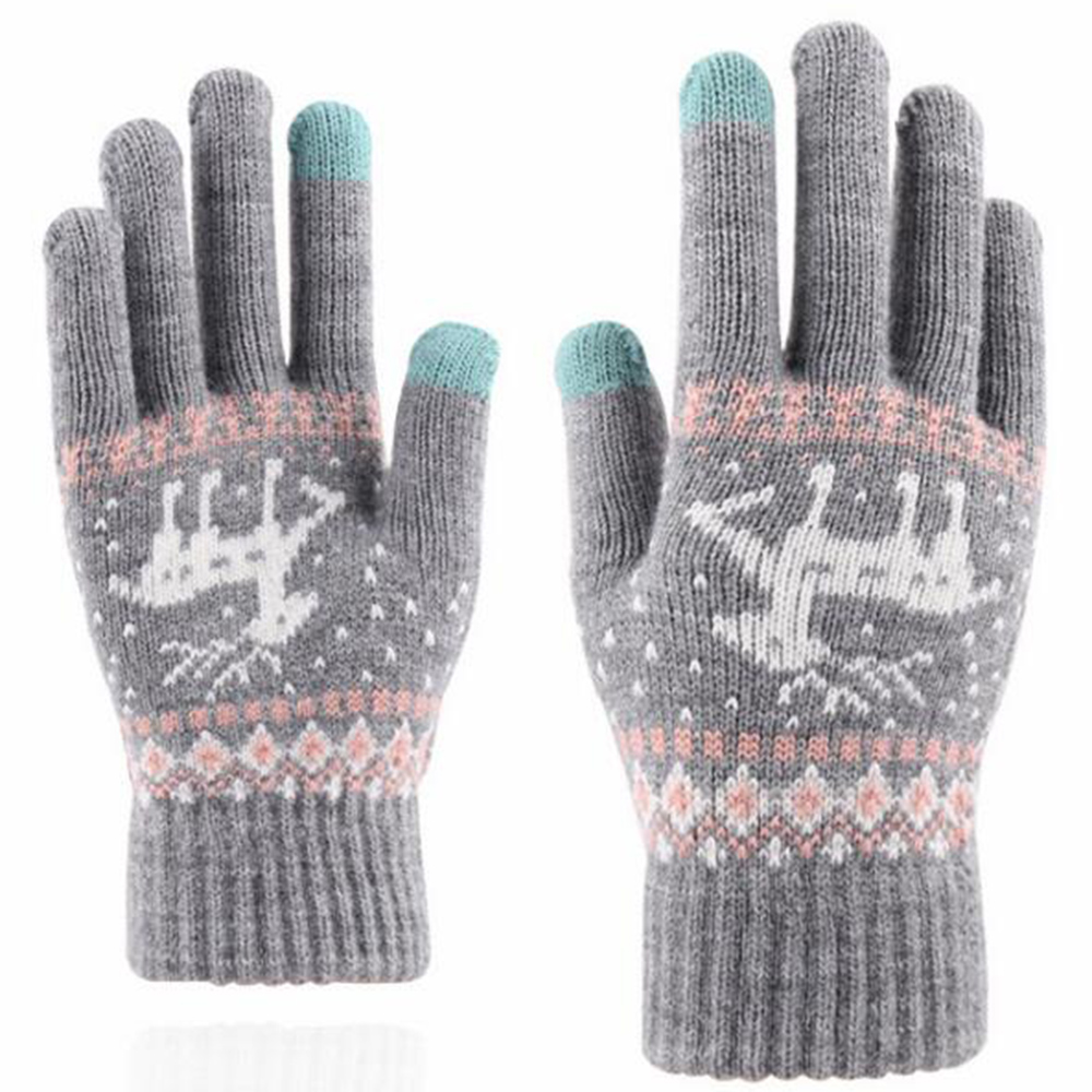 Ръкавици със сензорен екран - Techsuit Raindeer Woolen (ST0002) - Сиви