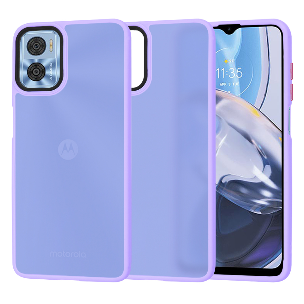 Калъф за Motorola Moto Moto E22 / Moto E22i - Techsuit HaloFrost Series - Светло лилав