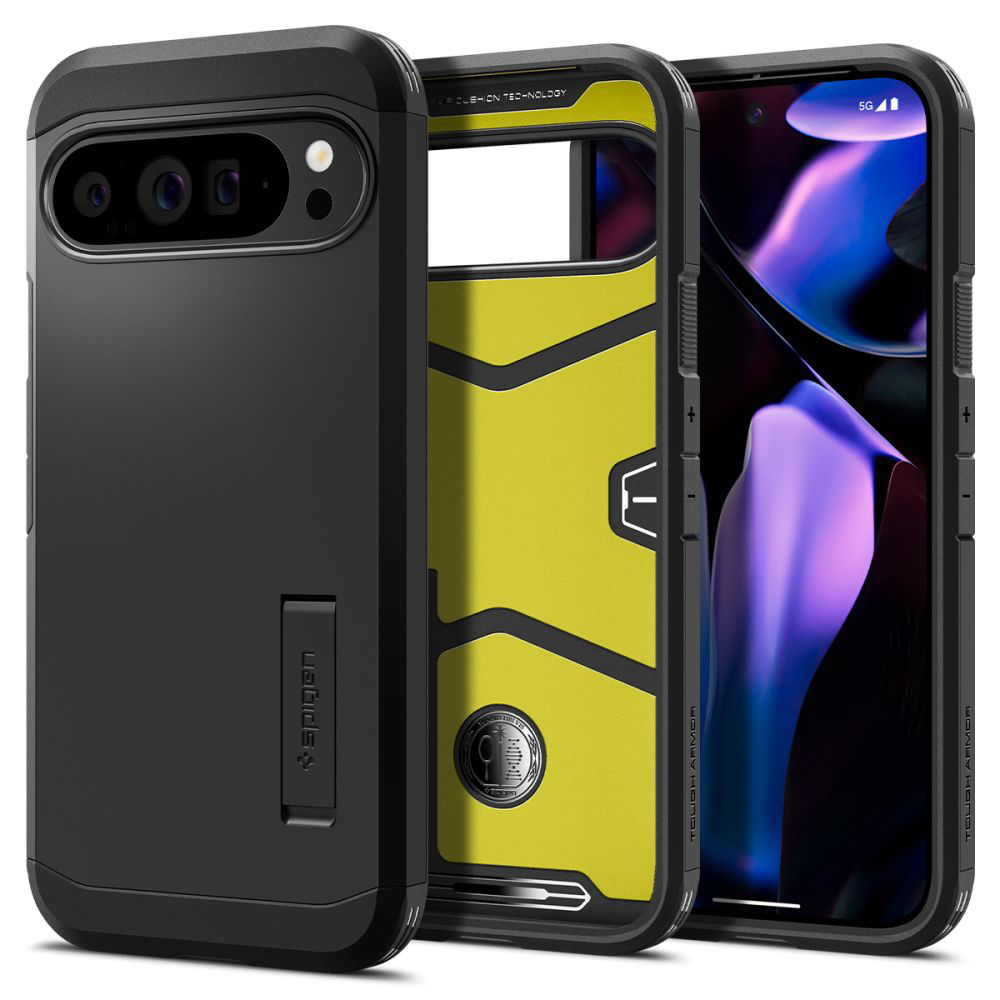 Калъф за Google Pixel 9 Pro XL - Spigen Tough Armor (ACS07726) - Черен
