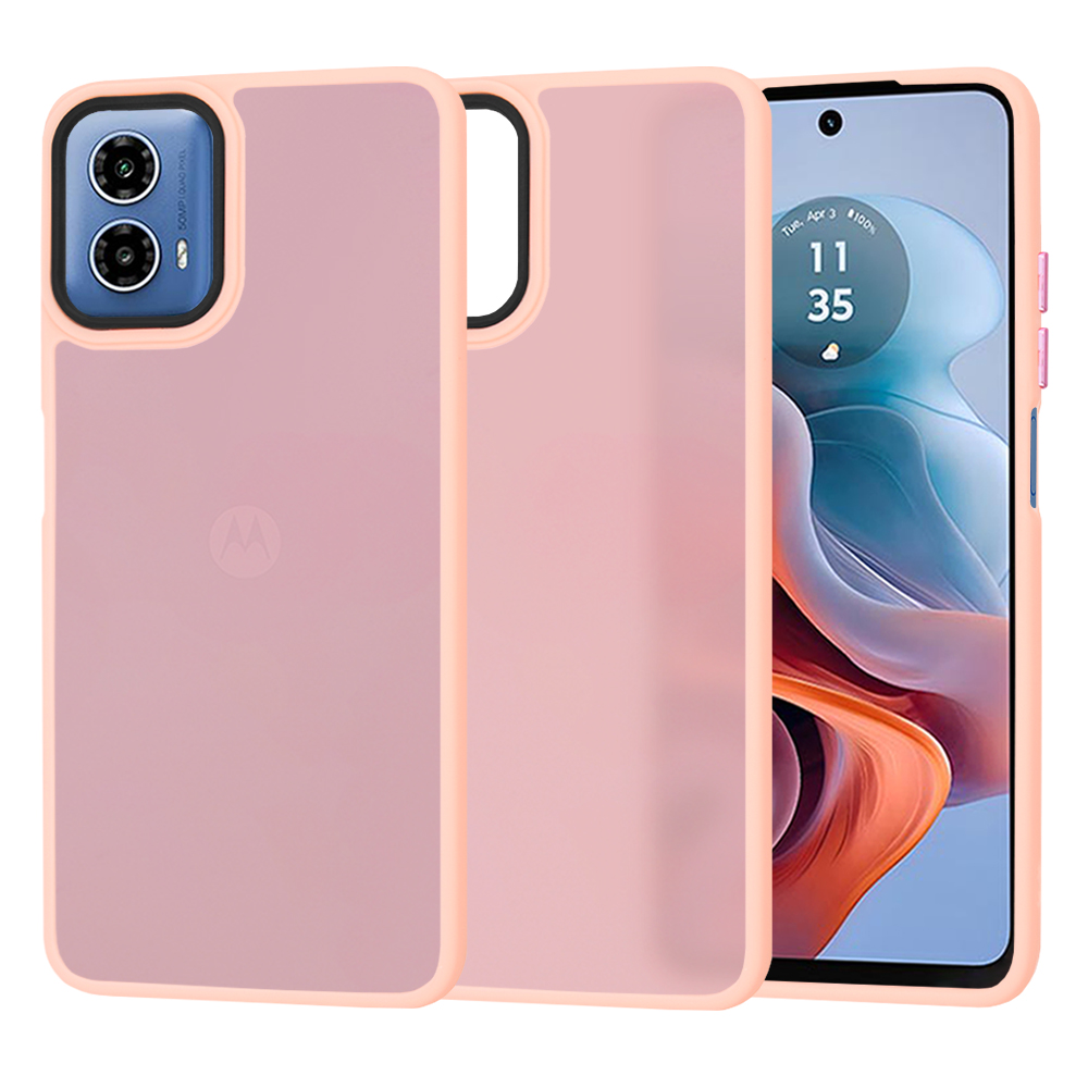 Калъф за Motorola Moto G34 / Moto G45 - Techsuit HaloFrost Series - Розов
