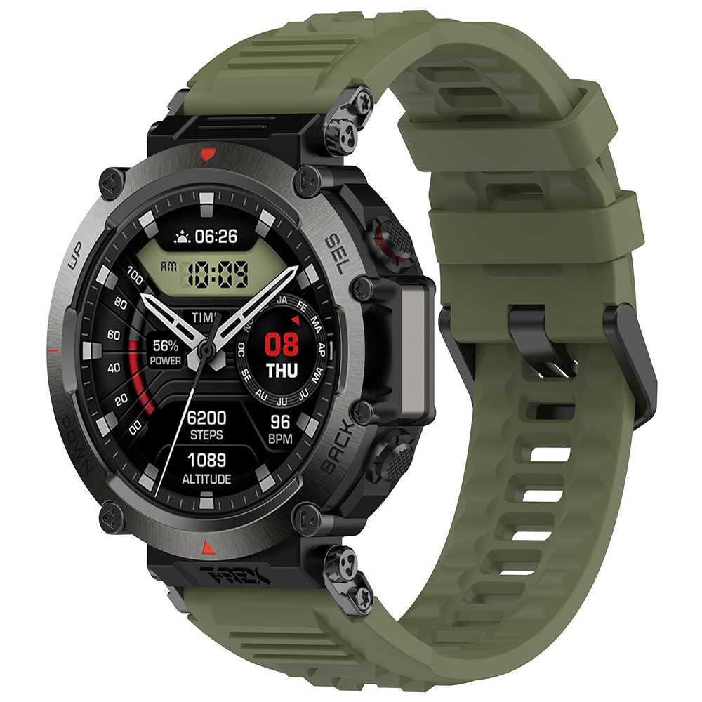 Каишка за Amazfit T-Rex Ultra - Techsuit Watchband (W067) - Тъмнозелено