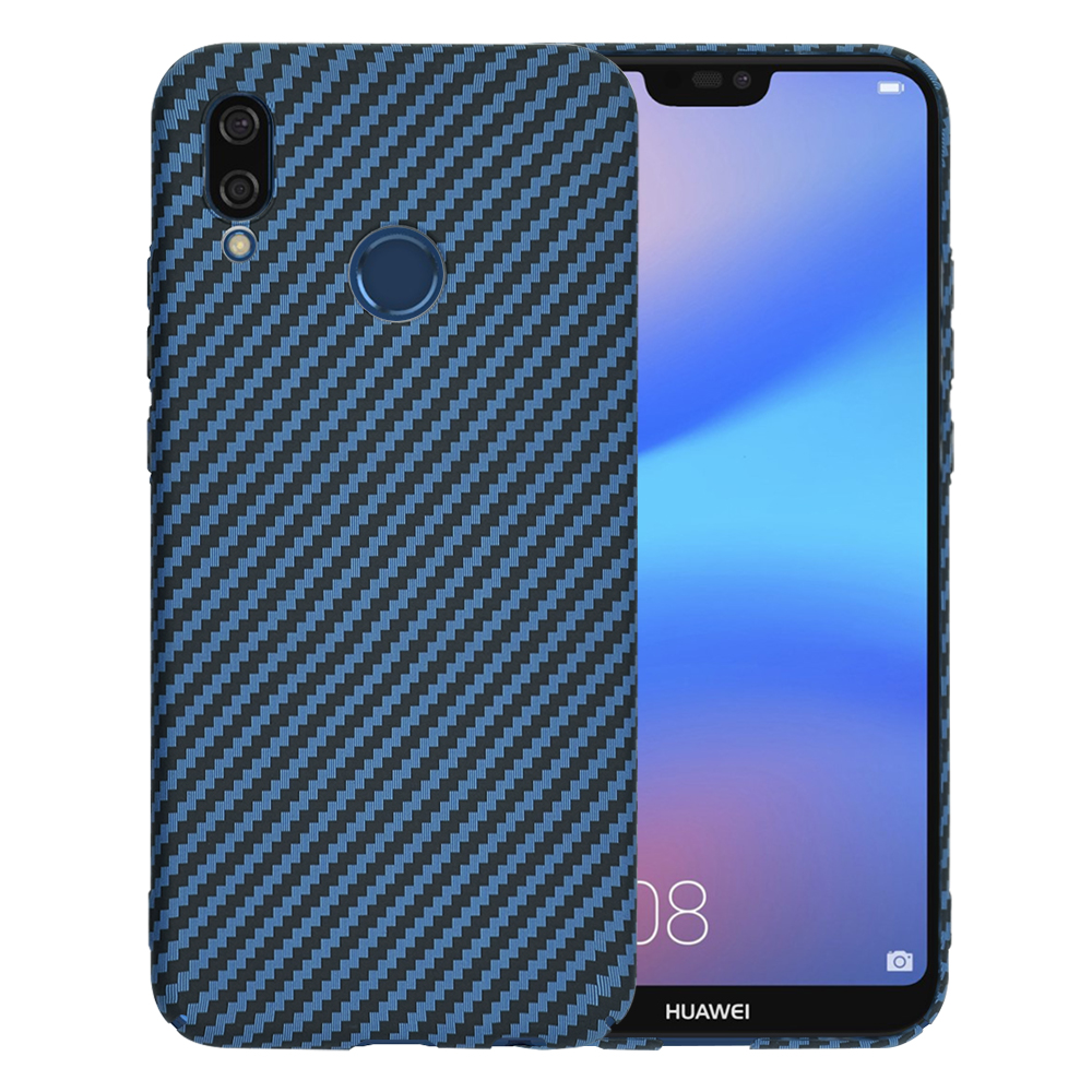 Калъф за Huawei P20 Lite - Techsuit Carbonite FiberShell - Cyan
