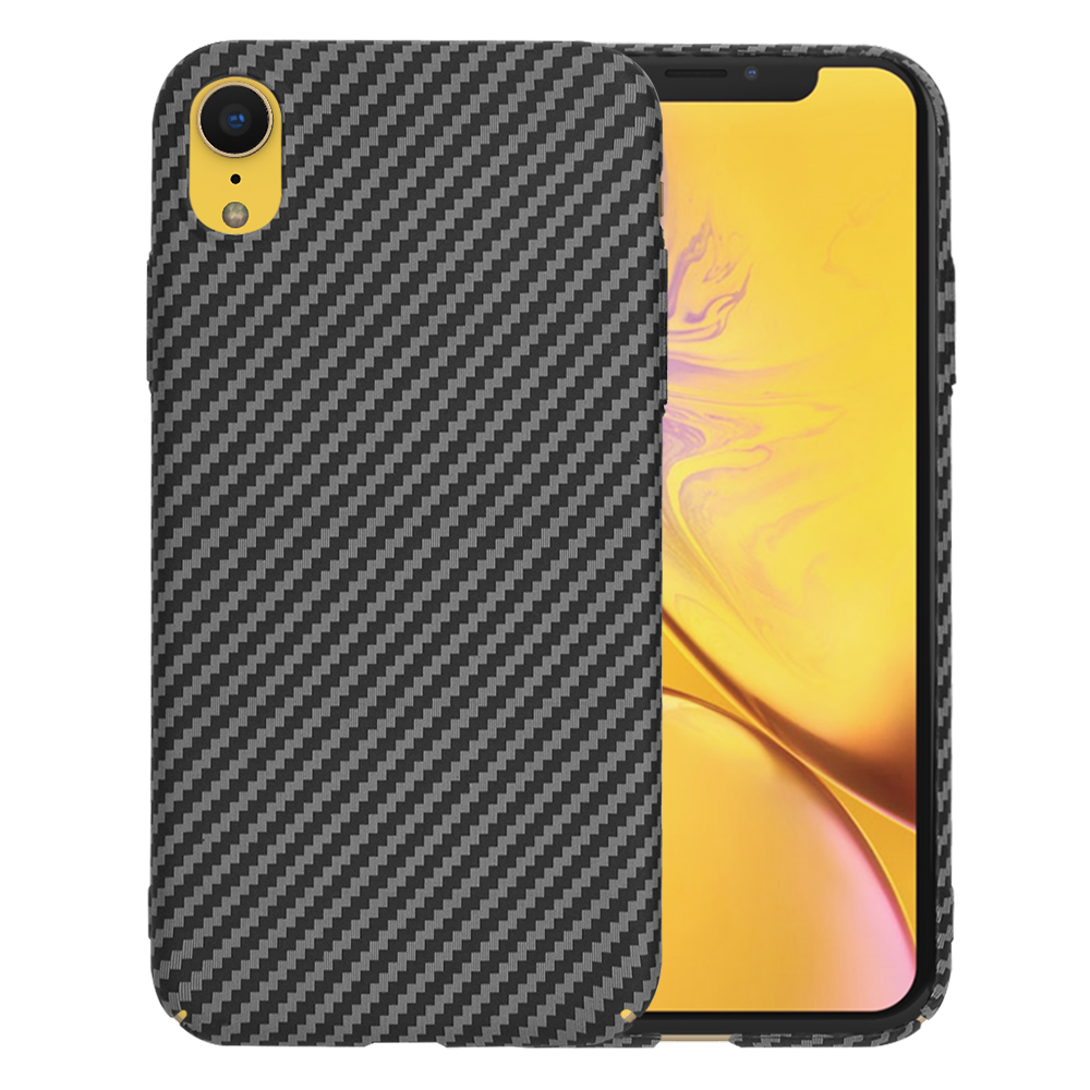 Калъф за iPhone XR - Techsuit Carbonite FiberShell - Черен
