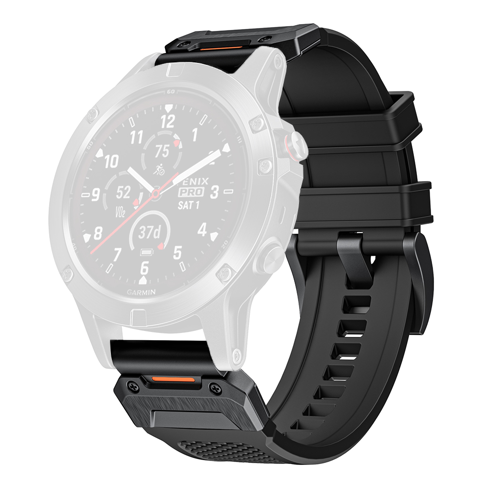 Каишка за Garmin Fenix 3/3 HR/5X/5X Plus/6X/6X Pro/7X/7X Pro Solar - Techsuit Каишка за часовник QuickFit 26mm (W068) - Черен
