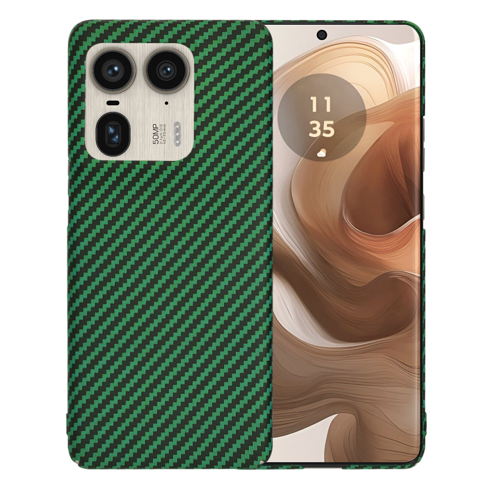 Калъф за Motorola Edge 50 Ultra - Techsuit Carbonite FiberShell - Зелен