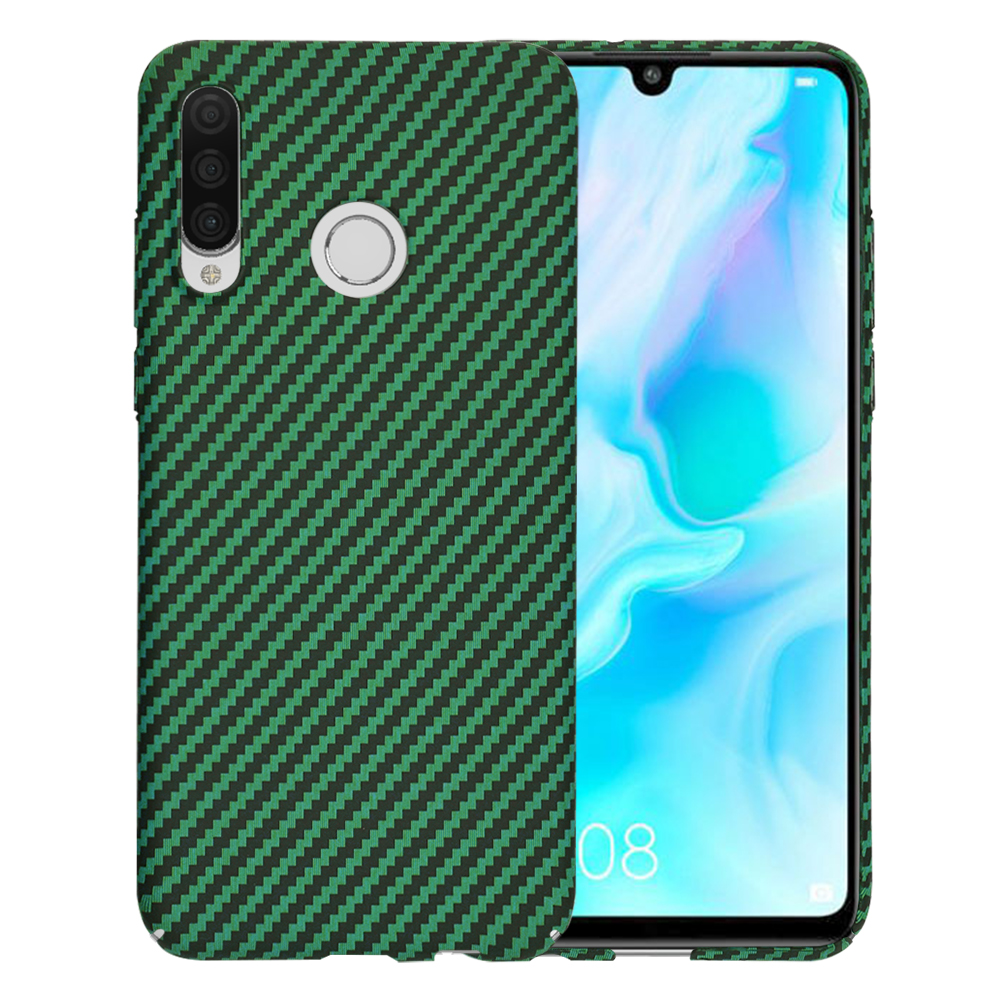 Калъф за Huawei P30 Lite / P30 Lite New Edition - Techsuit Carbonite FiberShell - Зелен
