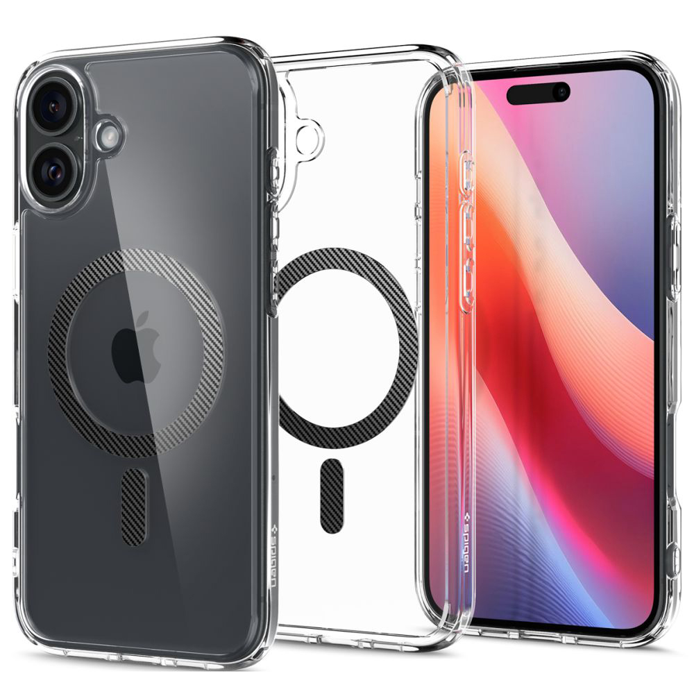Калъф за iPhone 16 - Spigen Ultra Hybrid MagSafe (ACS08207) - въглеродни влакна