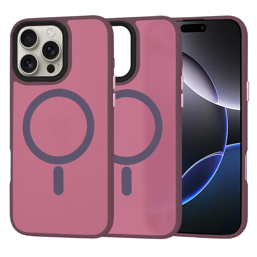 Калъф за iPhone 16 Pro Max - Techsuit HaloFrost MagSafe MagSafe Series - Bordeaux