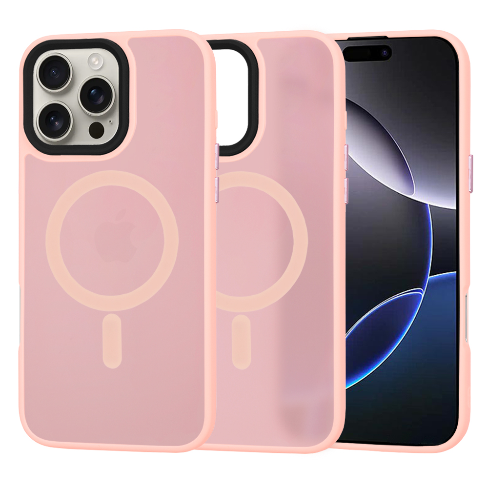 Калъф за iPhone 16 Pro Max - Techsuit HaloFrost MagSafe MagSafe Series - Розов