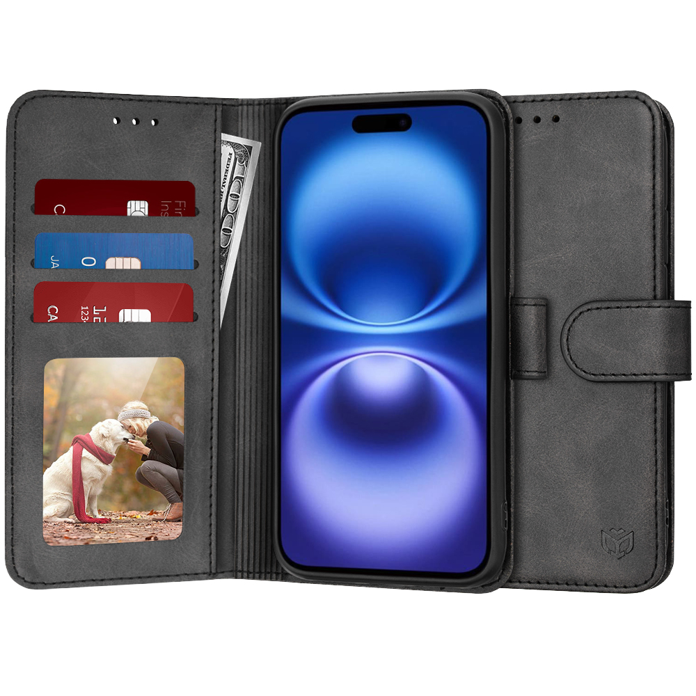 Techsuit - Diary Book - iPhone 16 - Black