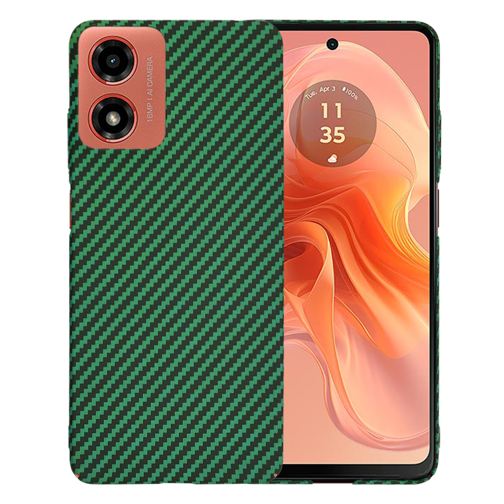 Калъф за Motorola Moto Moto G04 / Moto G04s / Moto G24 / Moto E14 - Techsuit Carbonite FiberShell - Зелен