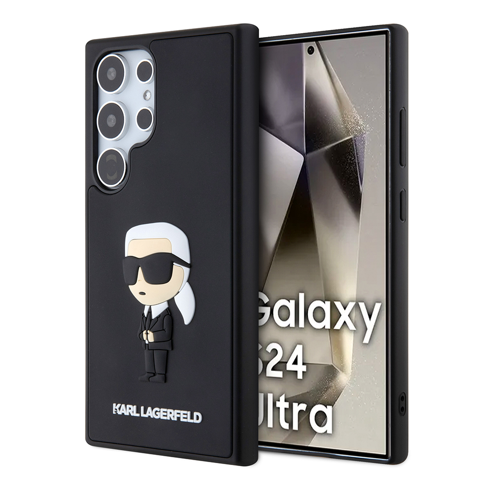 Калъф за Samsung Galaxy S24 Ultra - Karl Lagerfeld 3D Design (KLHCHCS24L3DR3DRKINK) - Гумена иконик