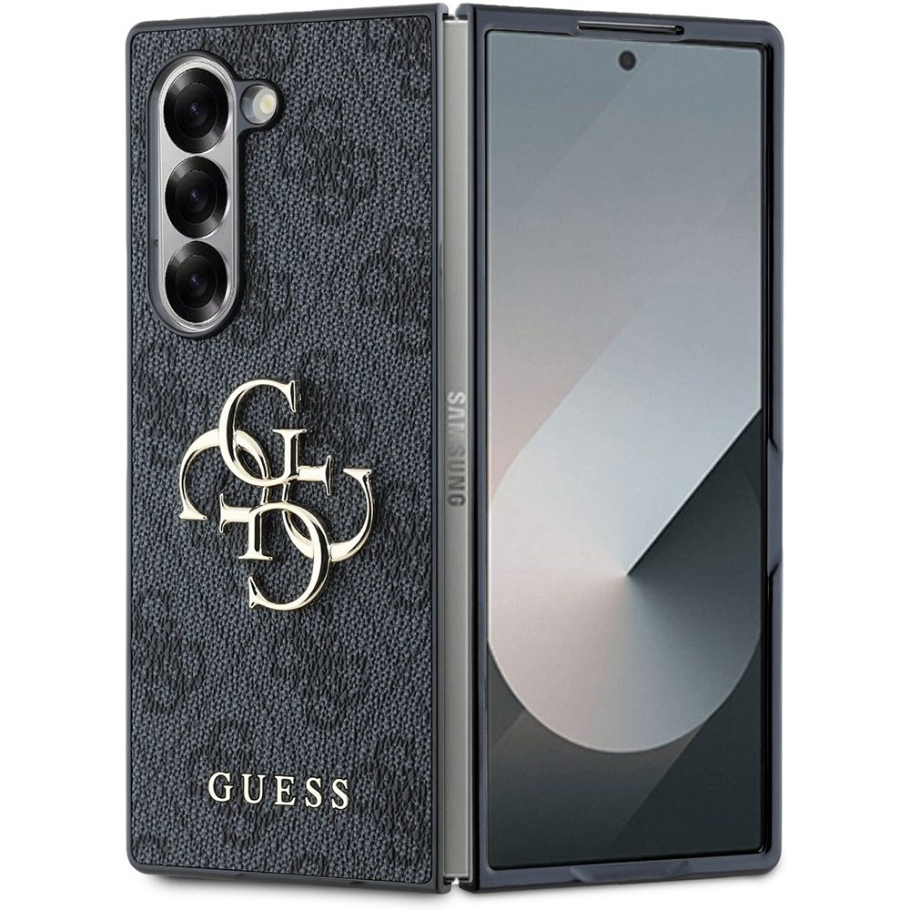 Чантичка за Samsung Galaxy Z Fold6 - Guess Leather 4G Metal Logo (GUHCZFD64GMGGR) - Черна