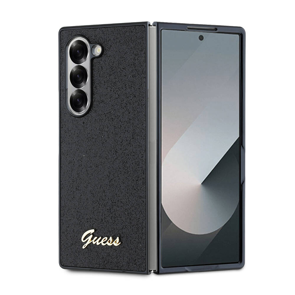 Чанта за Samsung Galaxy Z Fold6 - Guess Glitter Script (GUHCZFD6HGGSHK) - Черна