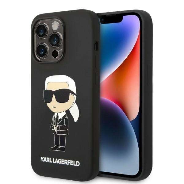 Калъф за iPhone 14 Pro Max - Karl Lagerfeld Silicone MagSafe (KLHMP14XSNIKKBCK) - Ikonik