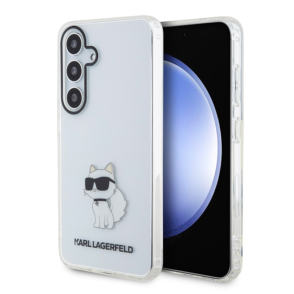 Калъф за Samsung Galaxy S24 Plus - Karl Lagerfeld IML Luxury (KLHCHCS24MHNCHCHTCT) - Прозрачен Choupette