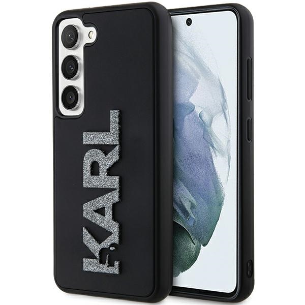 Калъф за Samsung Galaxy S23 Plus - Karl Lagerfeld 3D Design (KLHCHCS23M3DMBKCKCK) - Гумено блестящо лого