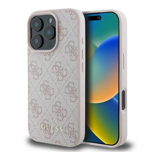 Калъф за iPhone 16 Pro - Guess Hardcase 4G Classic (GUHCP16LG4GFPI) - Розов