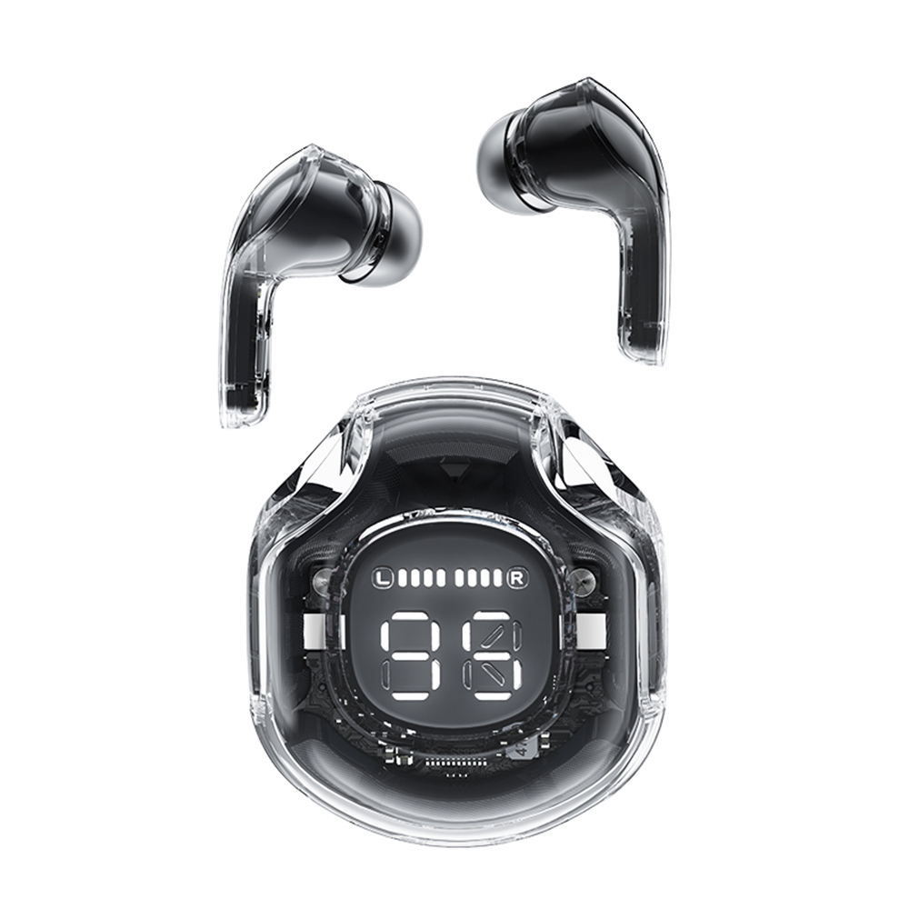Bluetooth 5.3 Type-C, IPX4, AI Call Noise Reduction, Digital Display - Acefast (T8) - Bright Черен