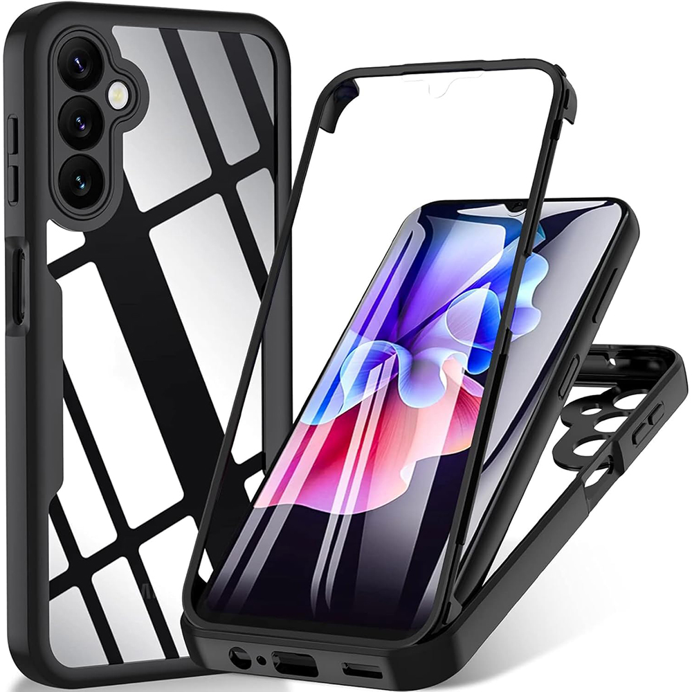 Калъф за Samsung Galaxy Galaxy A16 4G / A16 5G + калъф - Techsuit ColorVerse 360 Series - Черен