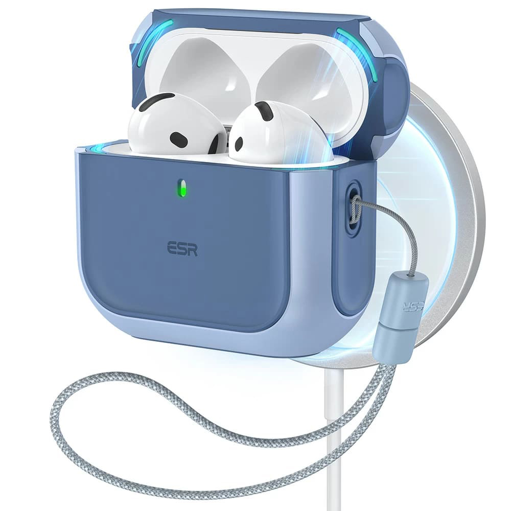Калъф за Apple AirPods 4 - ESR Orbit Hybrid HaloLock - Син