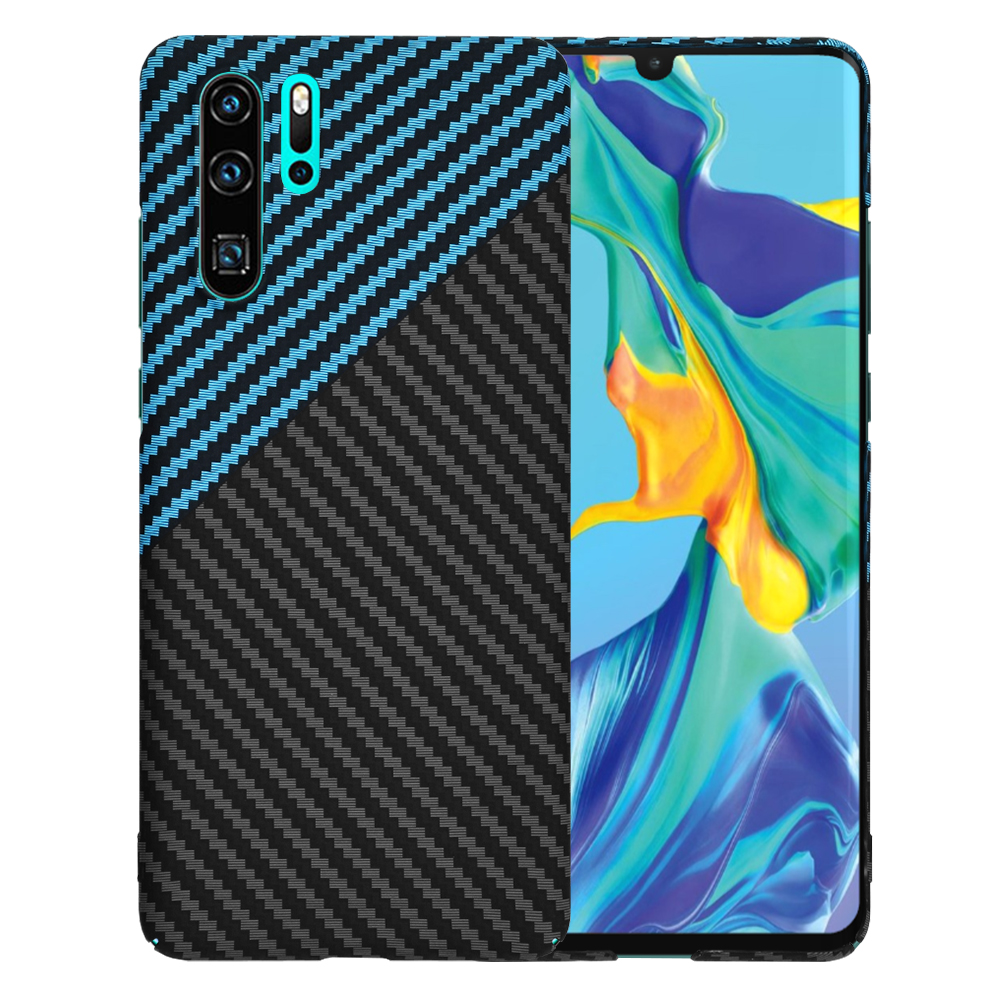 Калъф за Huawei P30 Pro / P30 Pro New Edition - Techsuit Carbonite FiberShell - Син Pulse