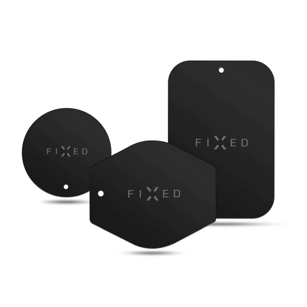 Метални пластини за магнитна магнитна стойка - фиксирани (FIXIC-PL-BK) - черни