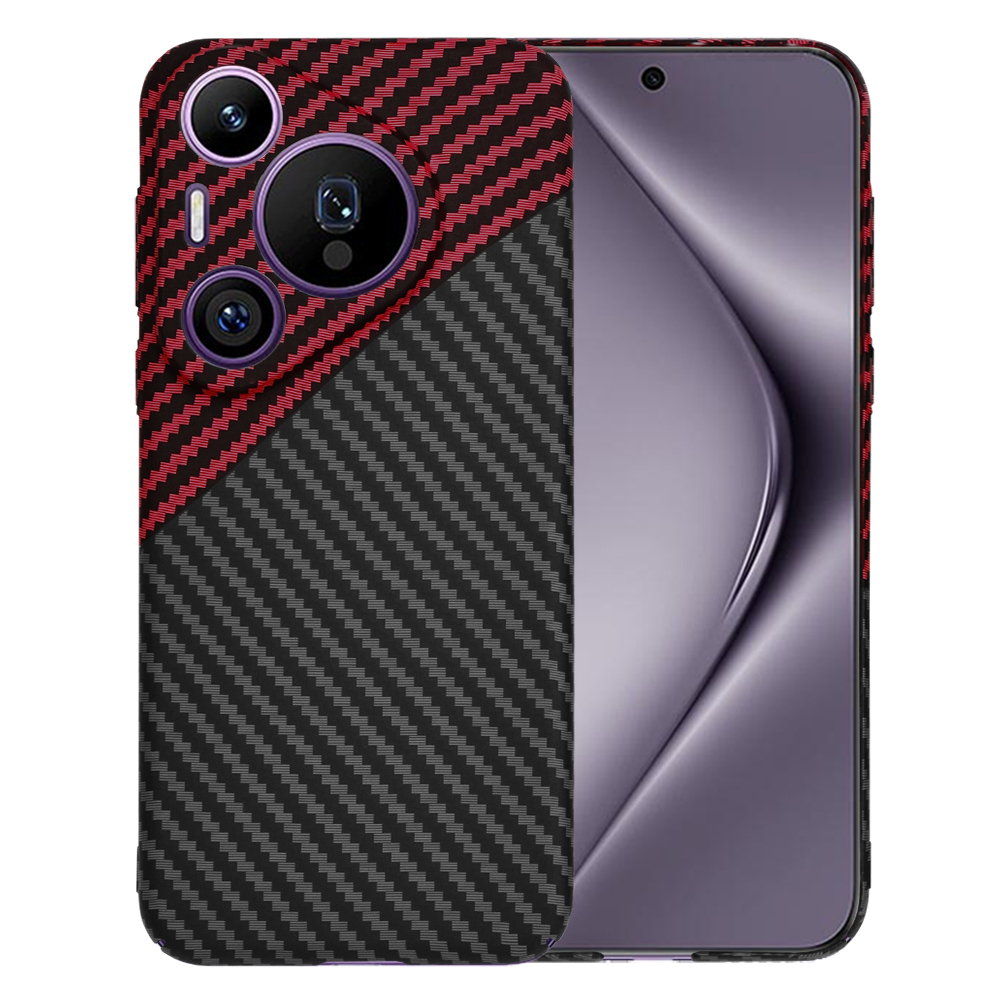 Калъф за Huawei Pura 70 Pro - Techsuit Carbonite FiberShell - Червен Vortex