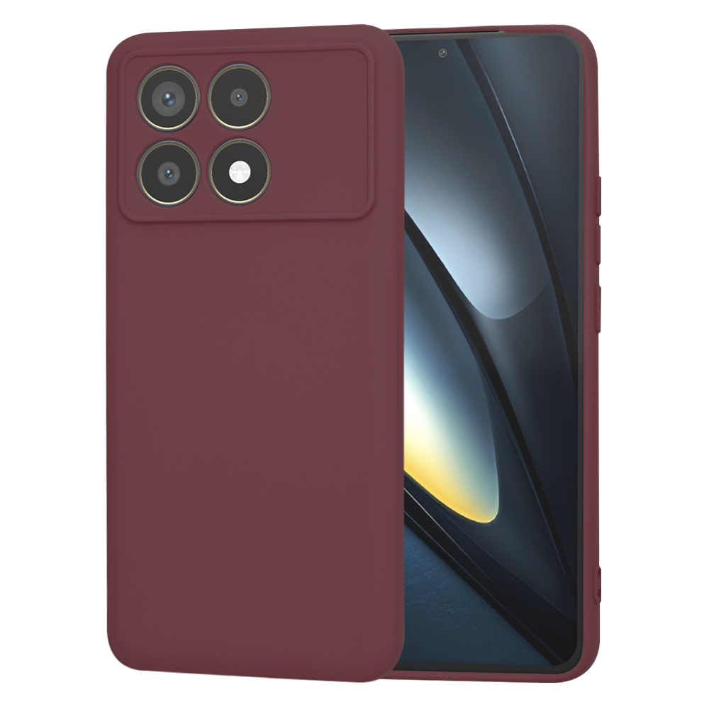 Калъф за Xiaomi Poco F6 Pro - Techsuit SoftFlex - Plum Червен