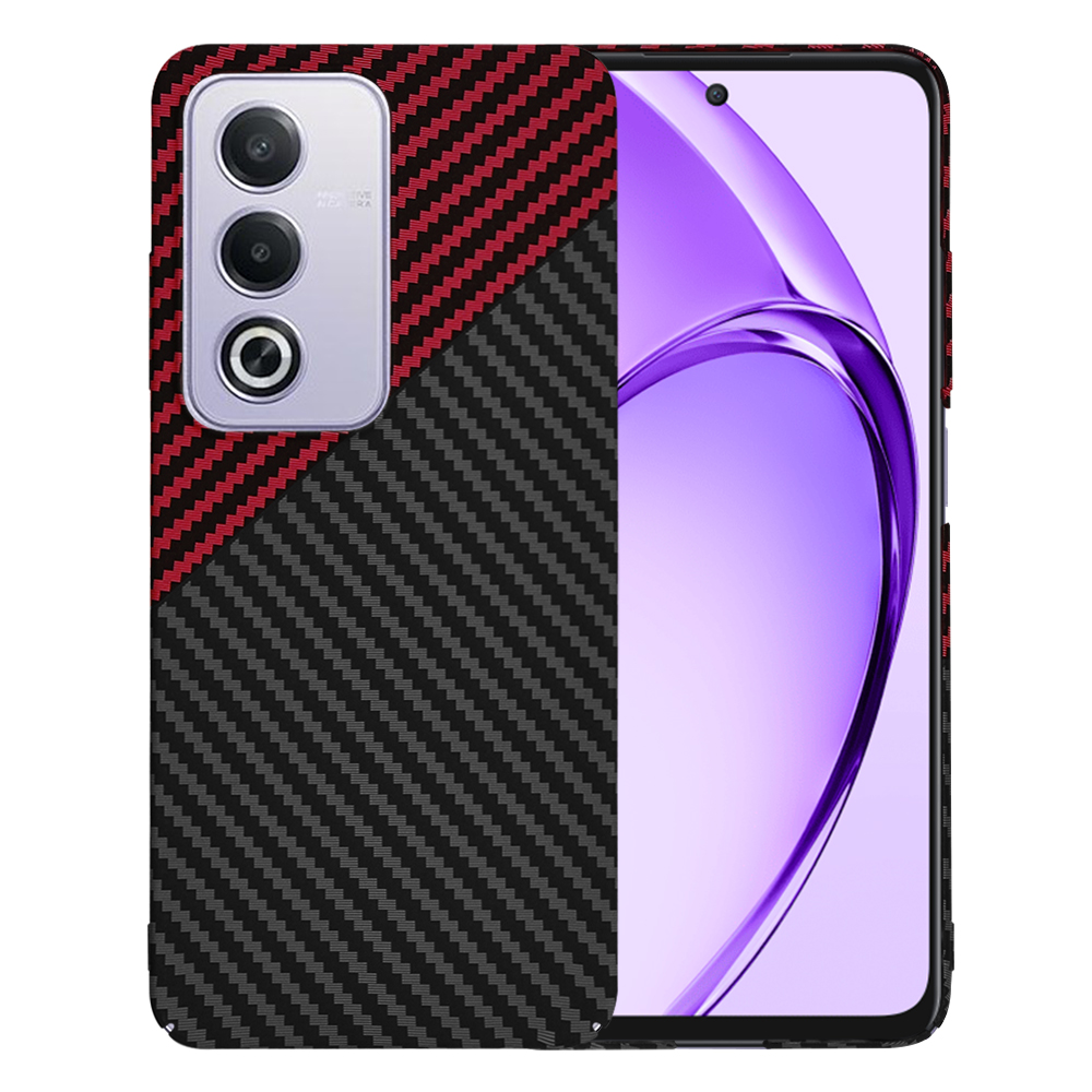 Калъф за Oppo A80 5G - Techsuit Carbonite FiberShell - Червен Vortex