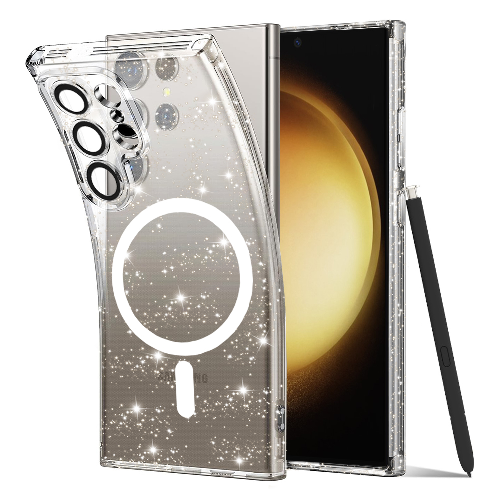 Husă Techsuit SparkleSkin MagSafe Series Samsung Galaxy S23 Ultra Transparenta